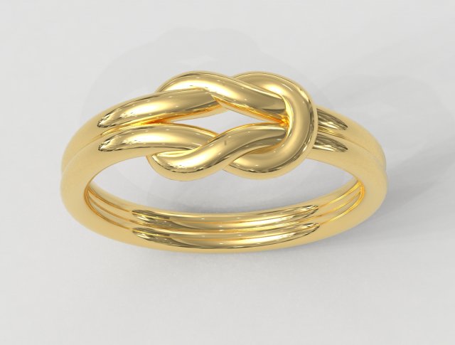 Knot Ring 3D 打印模型 .c4d .max .obj .3ds .fbx .stl .blend 