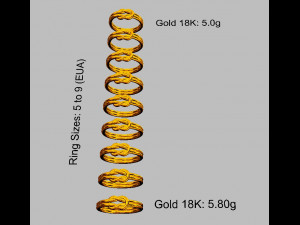 Knot Ring 3D 打印模型