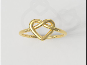 Heart Knot Ring 3D Принт Модель