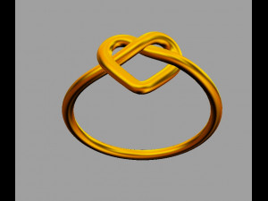 Heart Knot Ring 3D Принт Модель