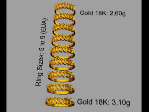 Half Marquise Band 3D Print Model