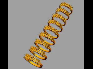 Half Marquise Band 3D Print Model