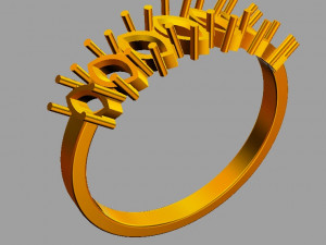 Half Marquise Band 3D Принт Модель