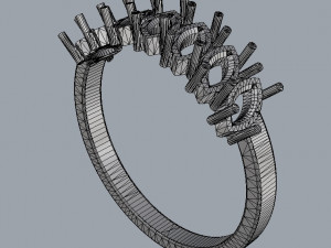 Half Marquise Band 3D Принт Модель