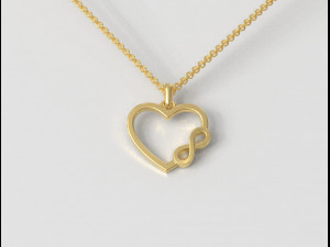 Infinity Love Pendant Modèles 3D en vedette