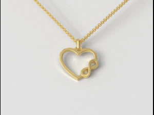 Infinity Love Pendant 3D Print Model