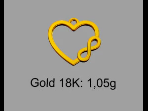 Infinity Love Pendant 3D Print Model