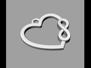 Infinity Love Pendant 3D प्रिंट मॉडल