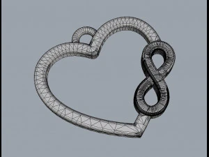 Infinity Love Pendant 3D Print Model