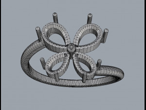 Butterfly Gemstone Ring 3D Print Model