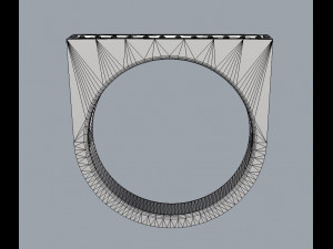 Flat Gemstone Ring 3D Принт Модель