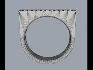 Anel de pedra preciosa plana Modelo de Impressão 3D