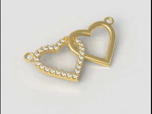 Hearts Necklace 3D Print Model