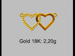 Hearts Necklace 3D Print Model