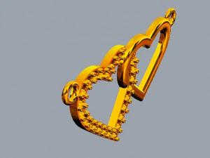 Hearts Necklace 3D Print Model