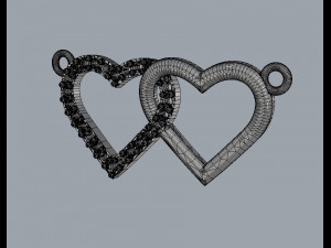 Hearts Necklace Model do druku 3D