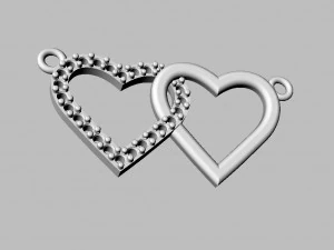 Hearts Necklace 3D Print Model