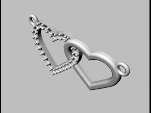 Hearts Necklace 3D Print Model