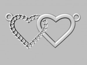 Hearts Necklace 3D Print Model