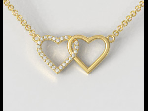 Hearts Necklace Model do druku 3D