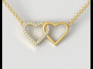 Hearts Necklace 3D Print Model