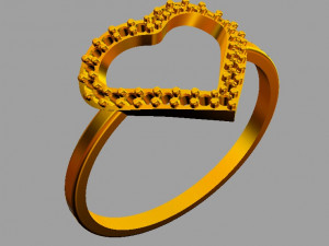 Heart Diamond Ring 3D 프린트 모델