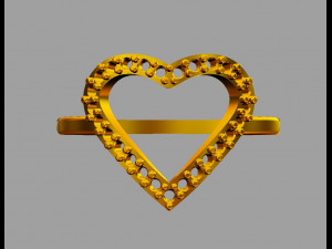 Heart Diamond Ring 3D 프린트 모델