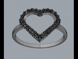 Heart Diamond Ring 3D 프린트 모델