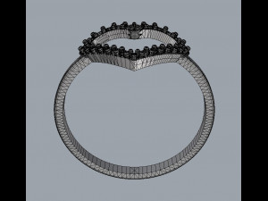 Heart Diamond Ring 3D 프린트 모델