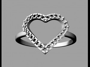 Heart Diamond Ring 3D 프린트 모델