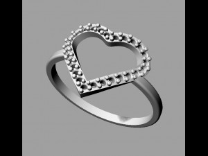 Heart Diamond Ring 3D 프린트 모델