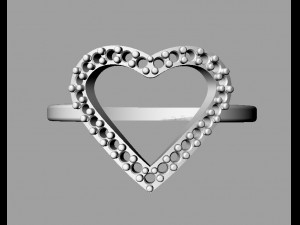 Heart Diamond Ring 3D 프린트 모델