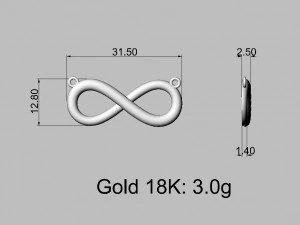 Infinity Necklace 3D Print Model