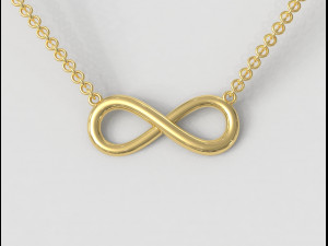 Infinity Necklace 3D Print Model