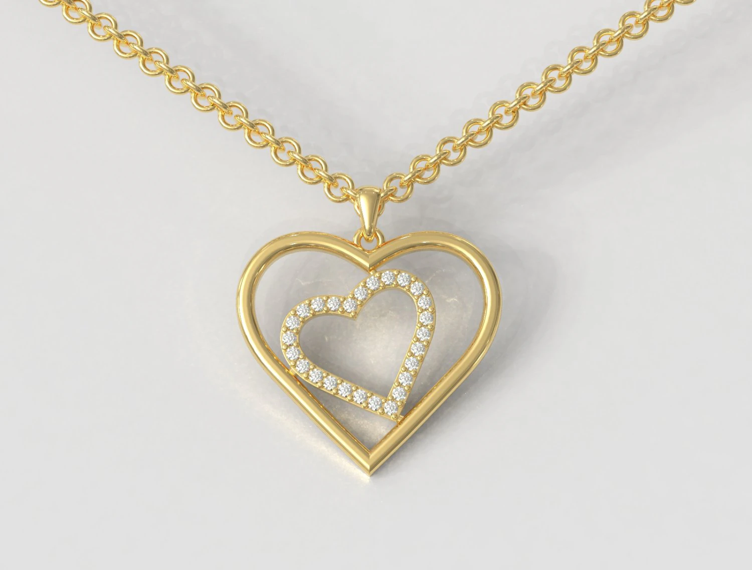 Heart Pendant 3D Print Model .c4d .max .obj .3ds .fbx .stl .blend