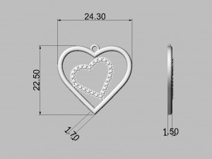 Heart Pendant Modello di stampa 3D