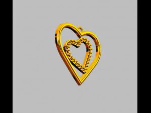Heart Pendant 3D Print Model