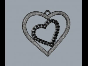 Heart Pendant 3D Print Model