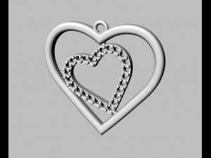 Heart Pendant 3D Print Model