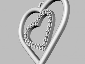 Heart Pendant 3D Print Model