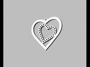Heart Pendant 3D Print Model