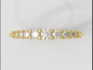 Diamond Classic Ring Model Cetak 3D