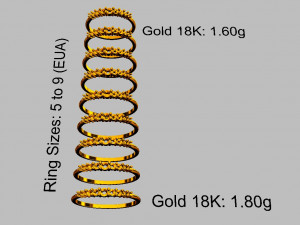 Diamond Classic Ring Model Cetak 3D