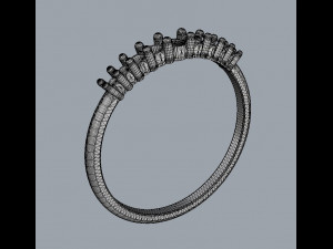Diamond Classic Ring Model Cetak 3D