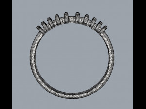 Diamond Classic Ring Model Cetak 3D