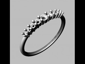 Diamond Classic Ring Model Cetak 3D