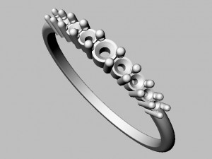 Diamond Classic Ring Model Cetak 3D