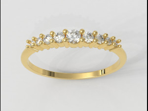 Diamond Classic Ring 3D Print Model