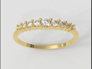 Anel Cl&aacute;ssico de Diamante Modelo de Impressão 3D