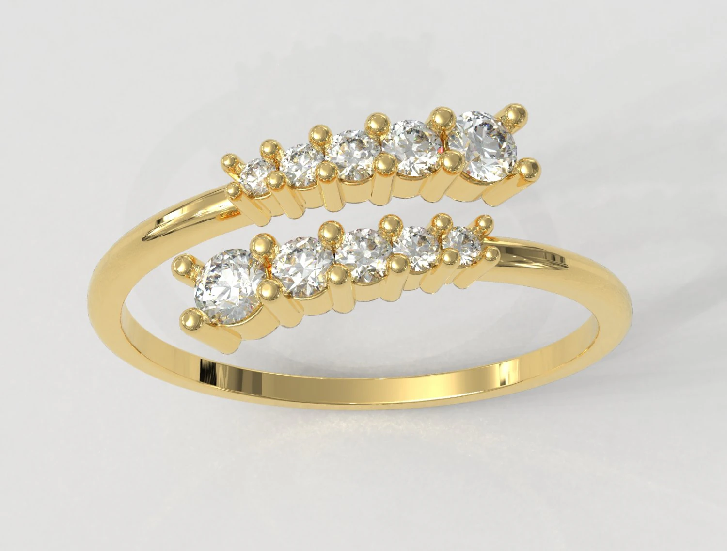 Diamond Modern Ring 3D Print Model .c4d .max .obj .3ds .fbx .stl .blend 